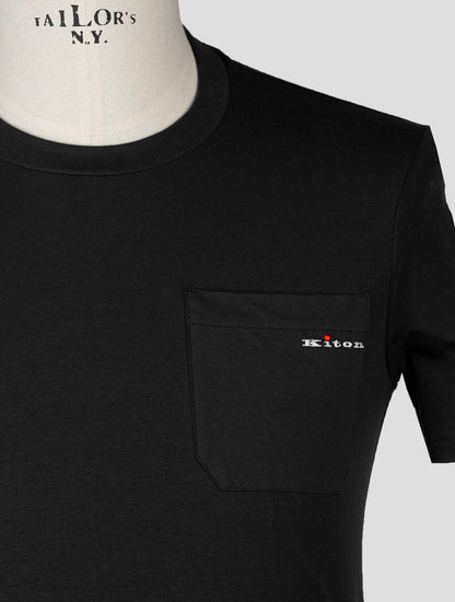 Kiton schwarze Baumwolle Ea T-Shirt Unterwäsche