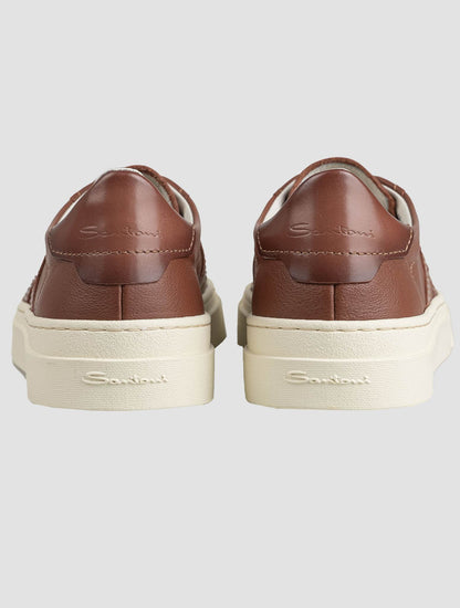 Santoni Sneakers aus braunem Leder