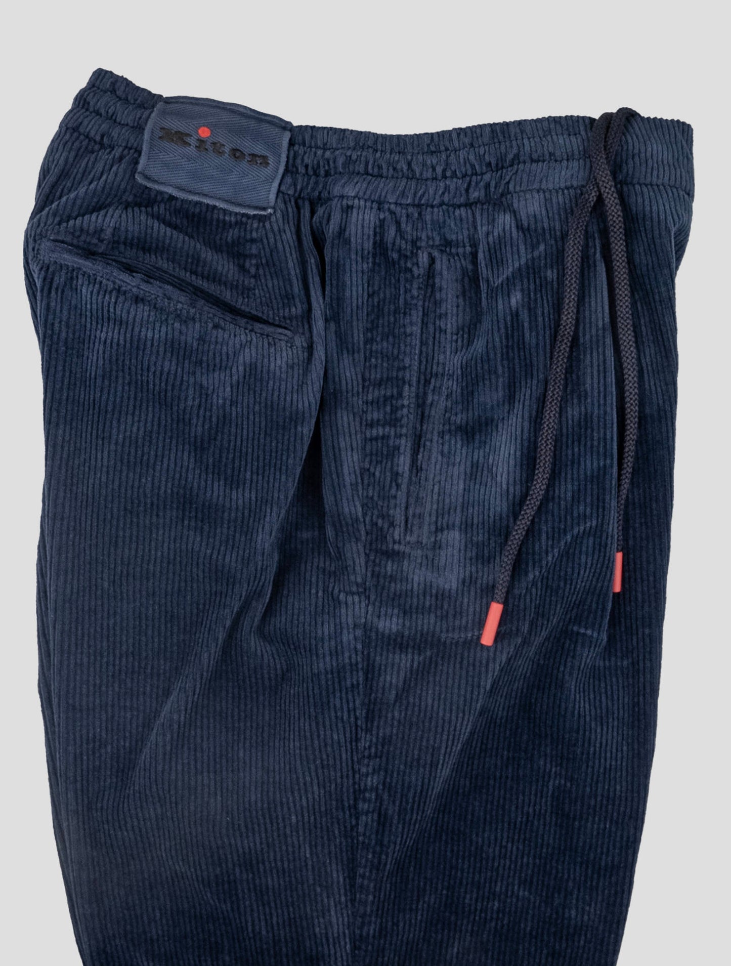 Pantalones de terciopelo Ea de cachemira de algodón azul Kiton