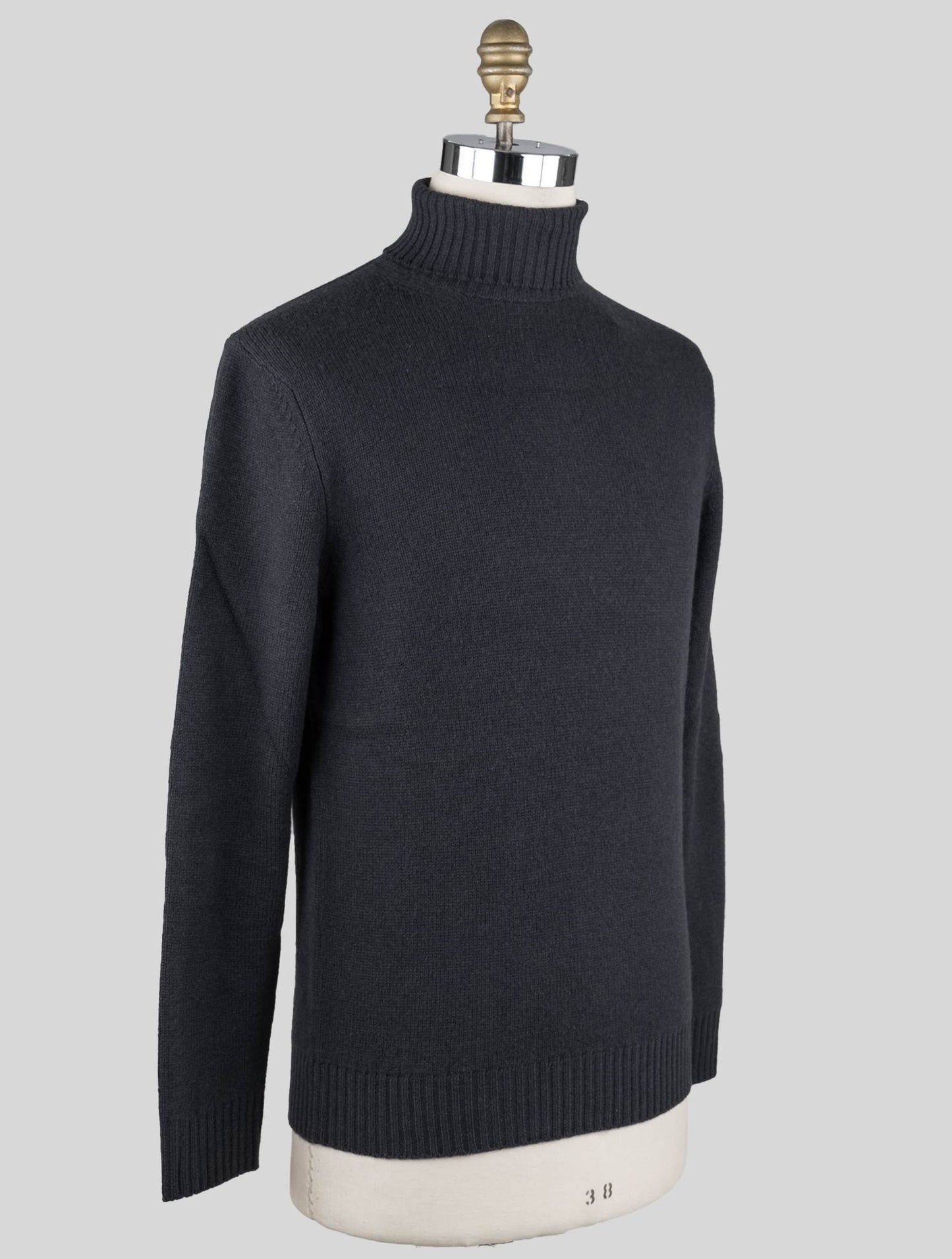 Malo Dark Gray Virgin Wool Sweater Turtleneck
