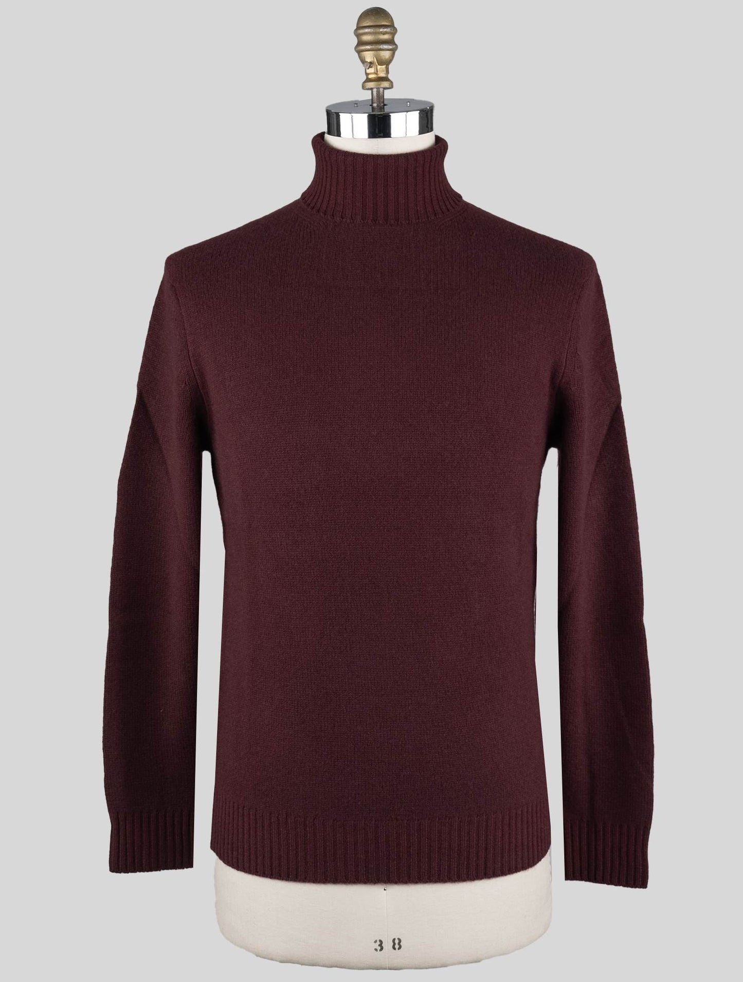 Malo Burgundy Virgin Wool Sweater Turtleneck