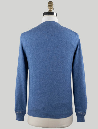 Isaia Light Blue Cashmere Sweater Crewneck