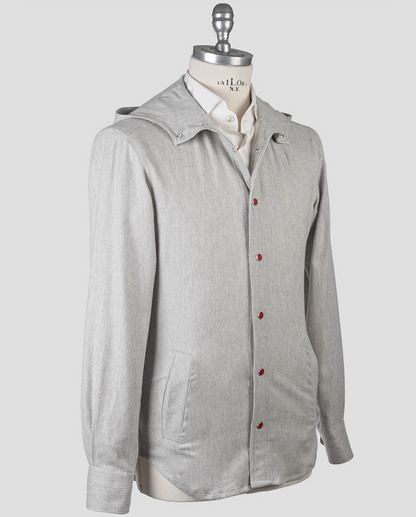 Kiton Gray Cotton Shirt Mariano