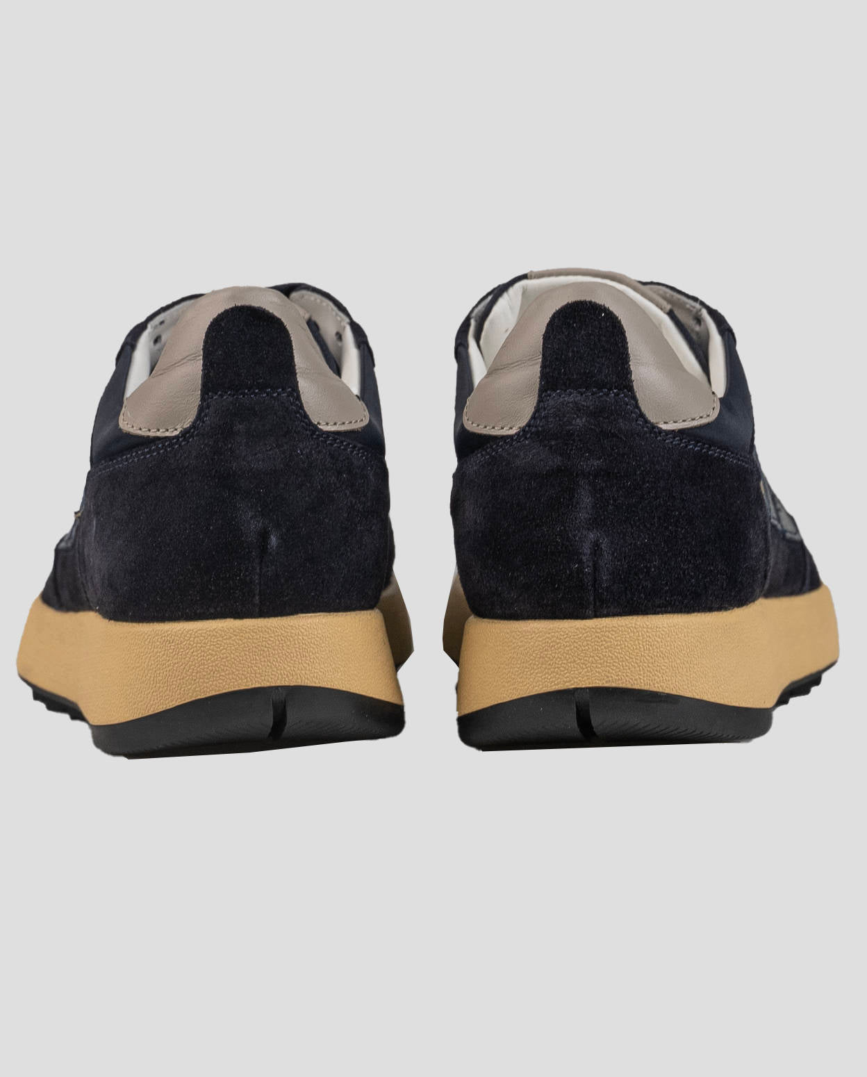 Kiton blå læder Suede Pl Sneakers