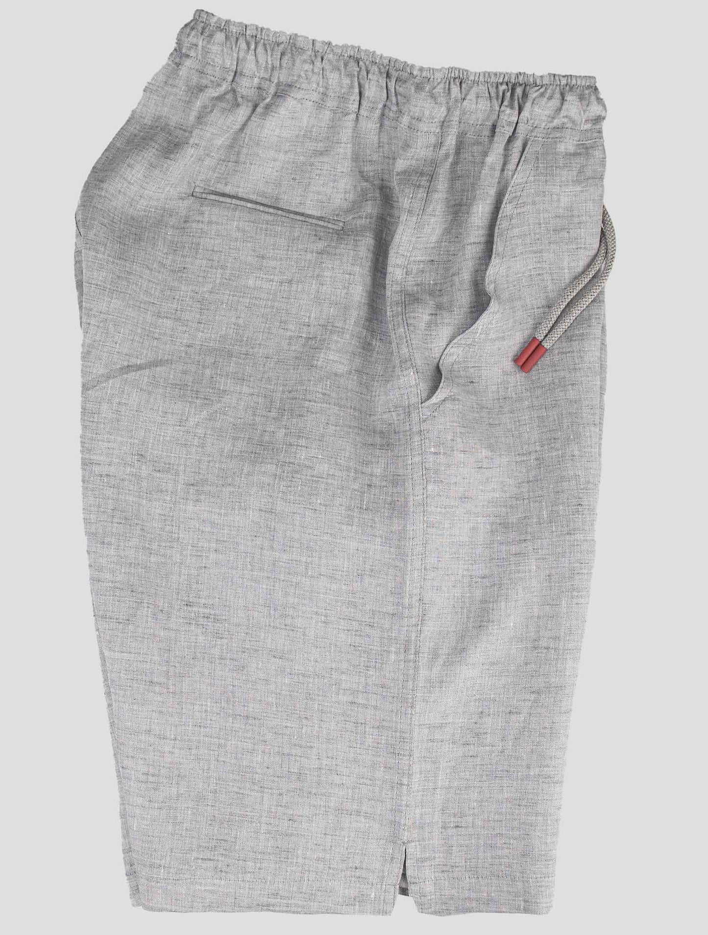 Kiton Gray Linen Short Pants