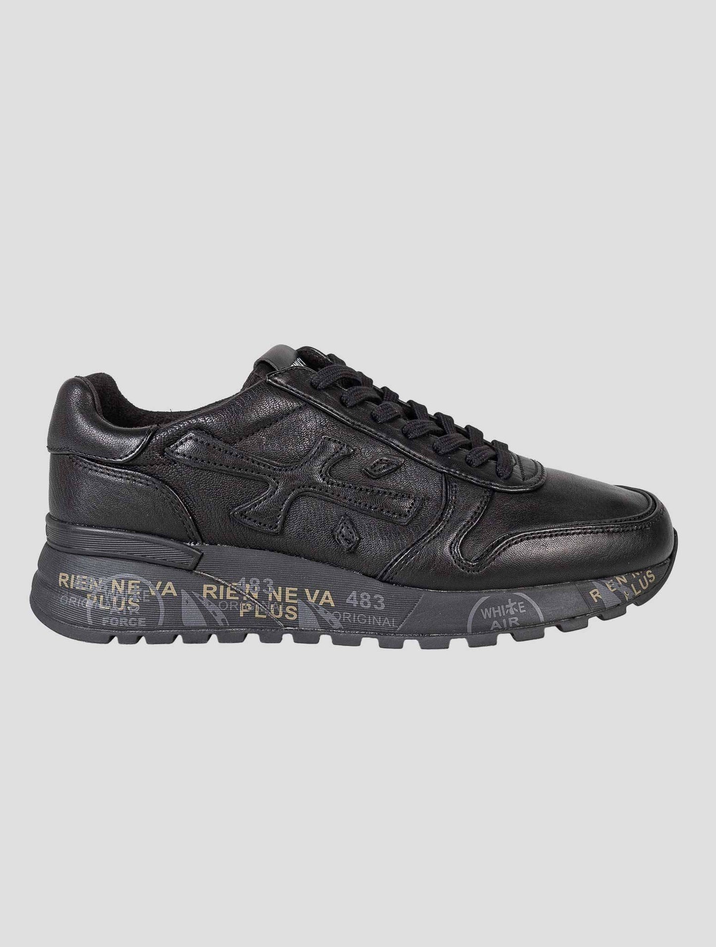 Premiata Black Leather Pu Sneakers