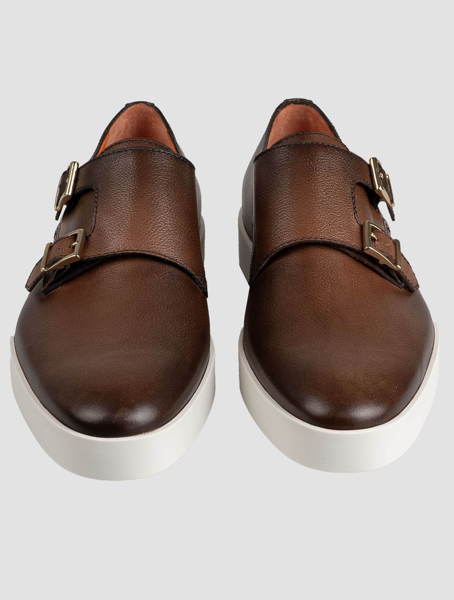 حذاء بدون كعب من الجلد البني من Santoni