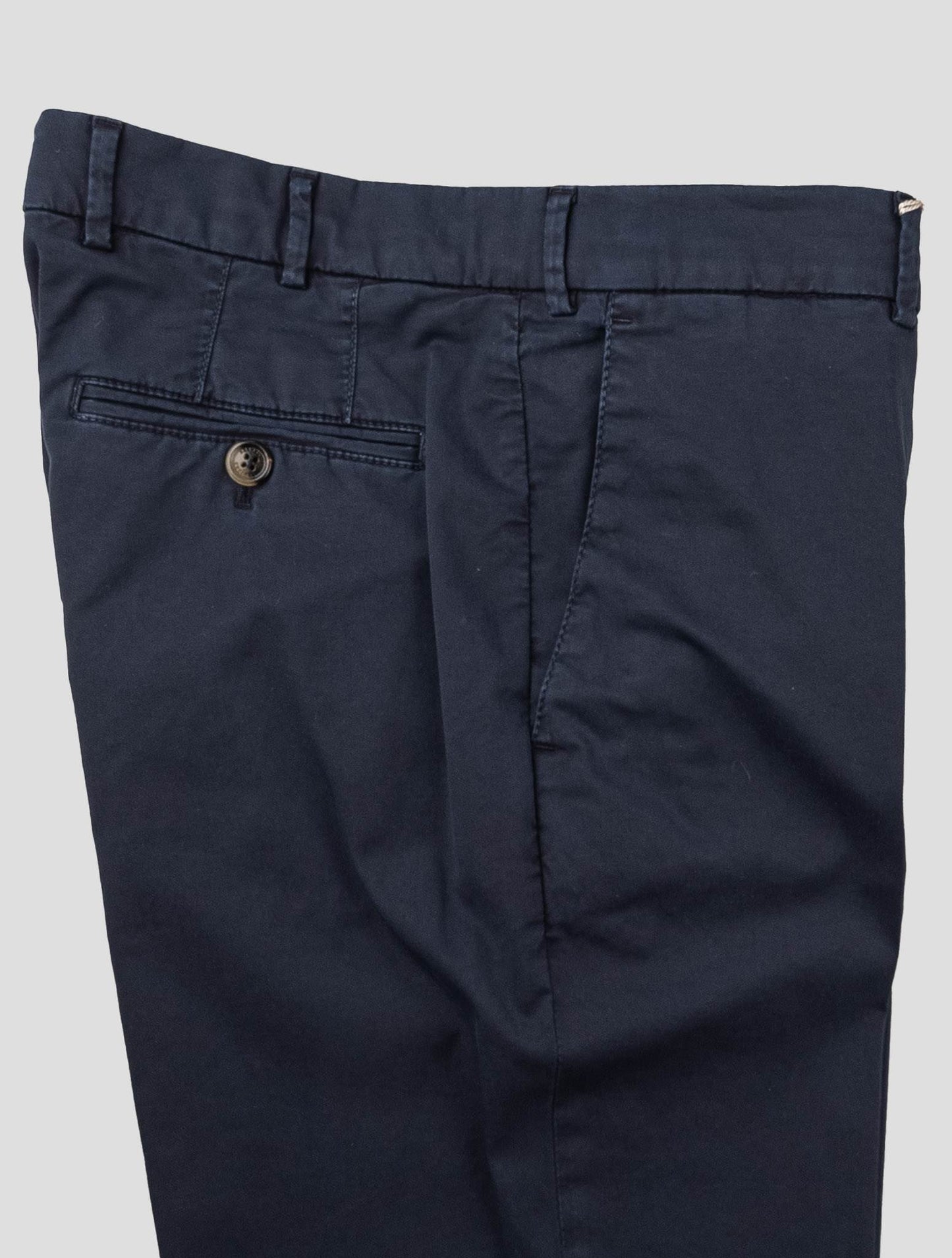 Brunello cucinelli tmavě modré bavlněné ea kalhoty