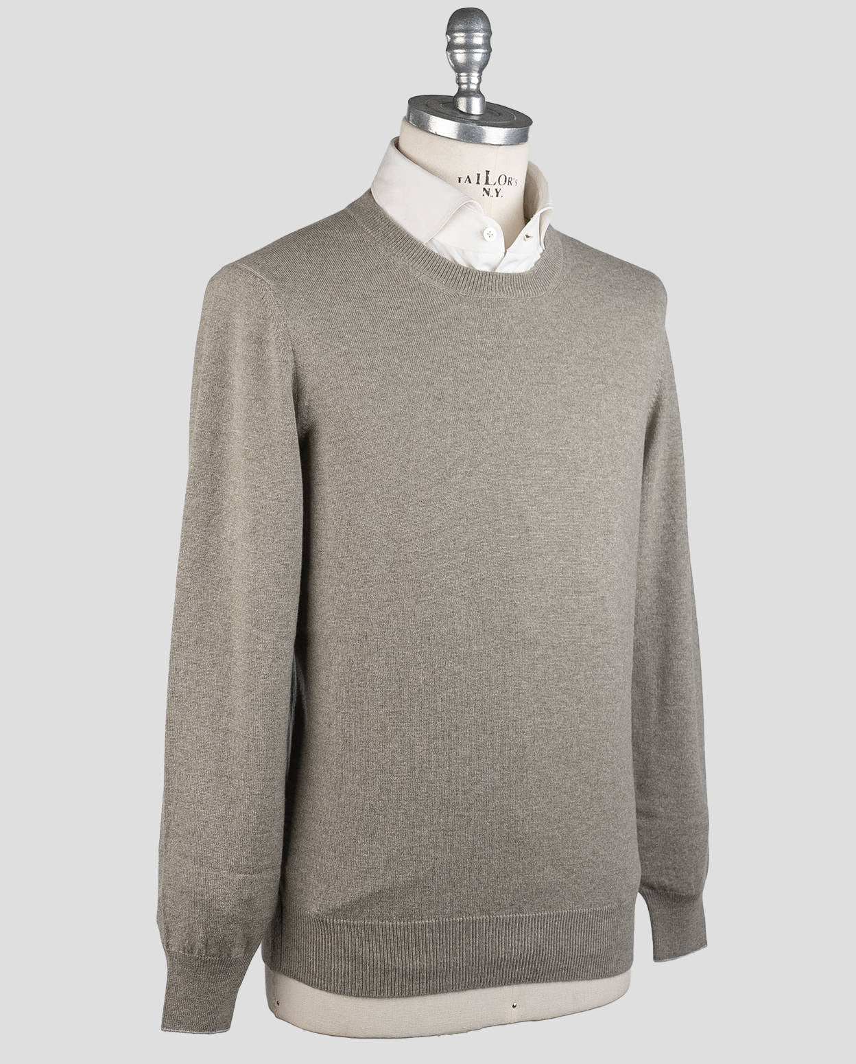 Brunello Cucinelli Grauer Kaschmir pullover mit Crewneck