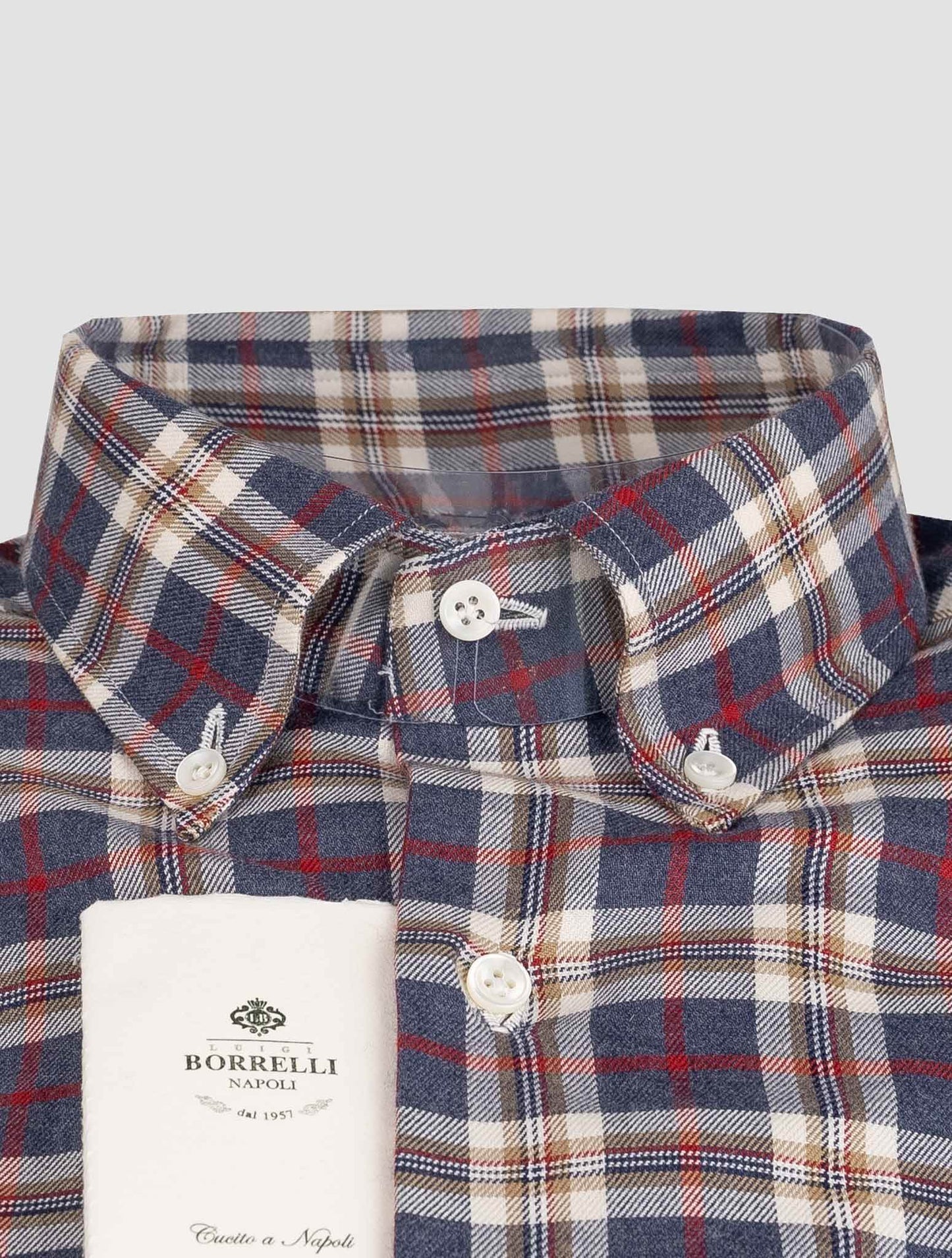 Luigi Borrelli Mehrfarbiges Hemd aus Baumwolle