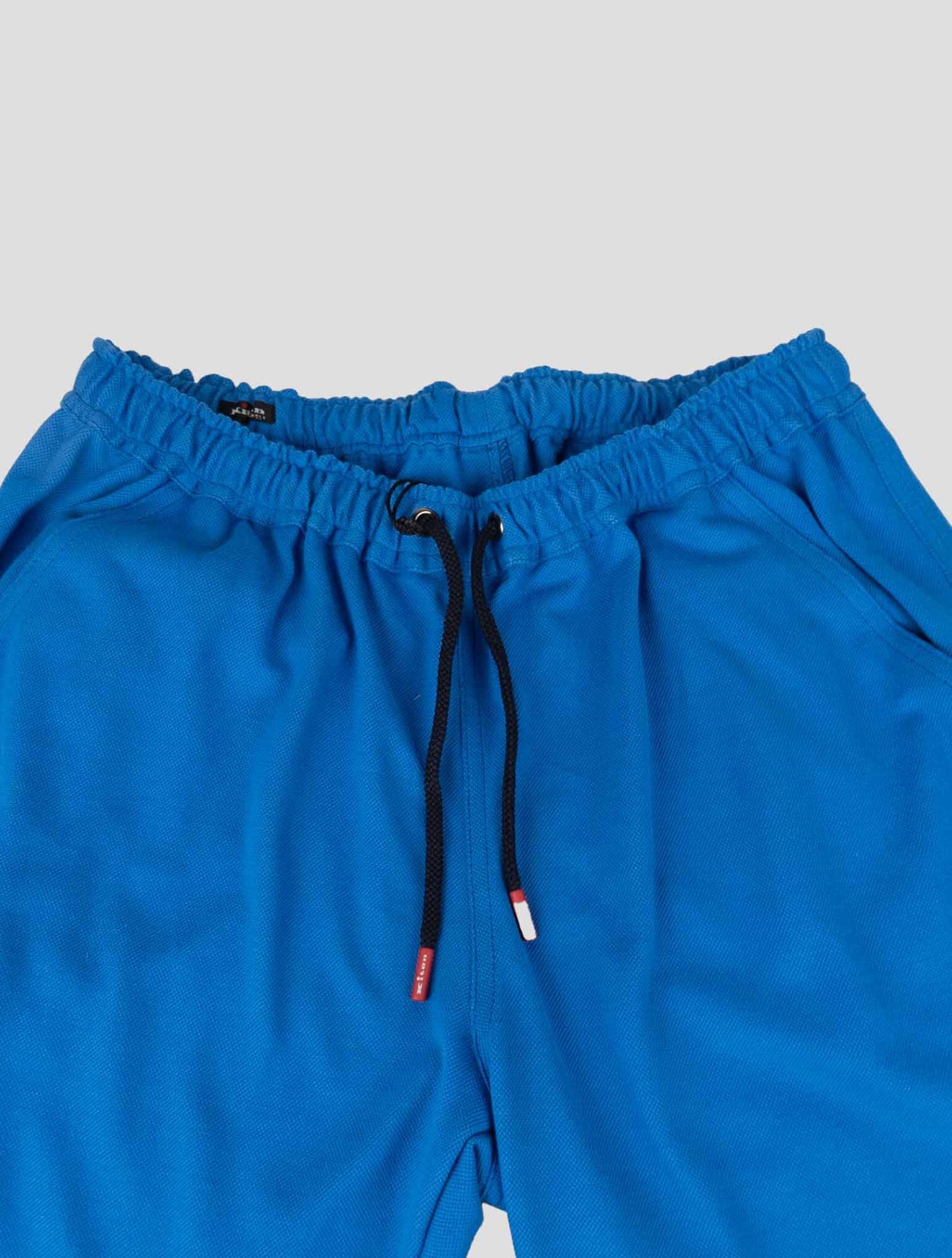 Kiton Blue Cotton Tracksuit Short Pants