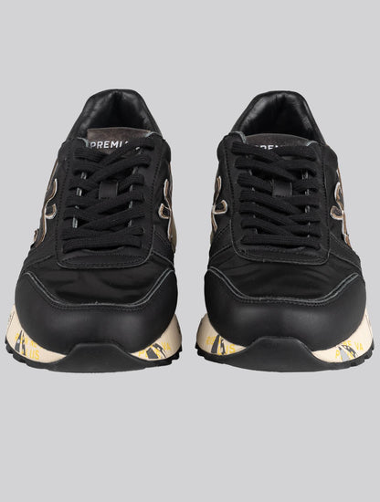 Premiata Black Brown Leather Calf Pa Sneakers