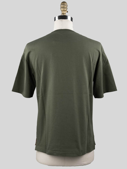 Kiton绿色棉质t恤