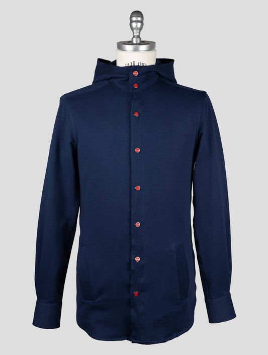 Chemise Ea en coton bleu foncé Kiton Mariano