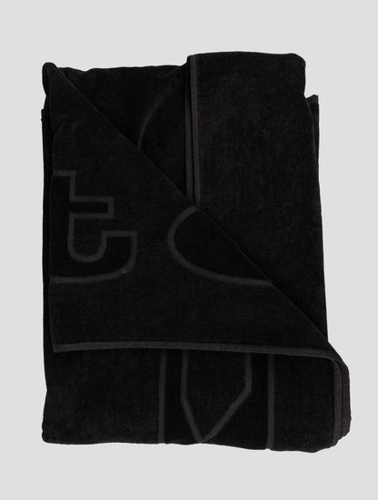 Kiton Black Cotton Beach Towels 100x200cm