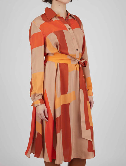 Kiton Multicolor Silk Dress