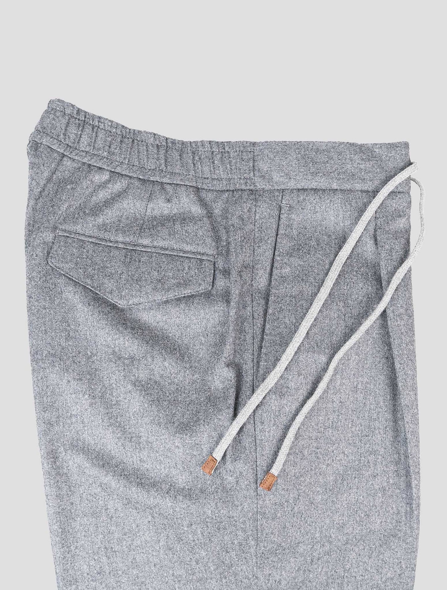 Barba Napoli Gray Virgin Wool Pant