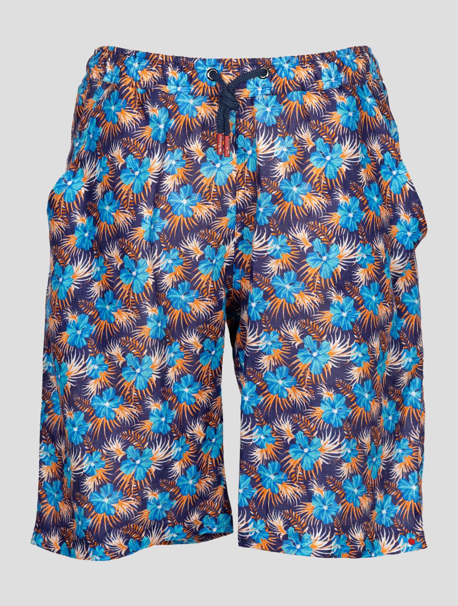 Kiton Multicolor Linen Short Pants KJY43