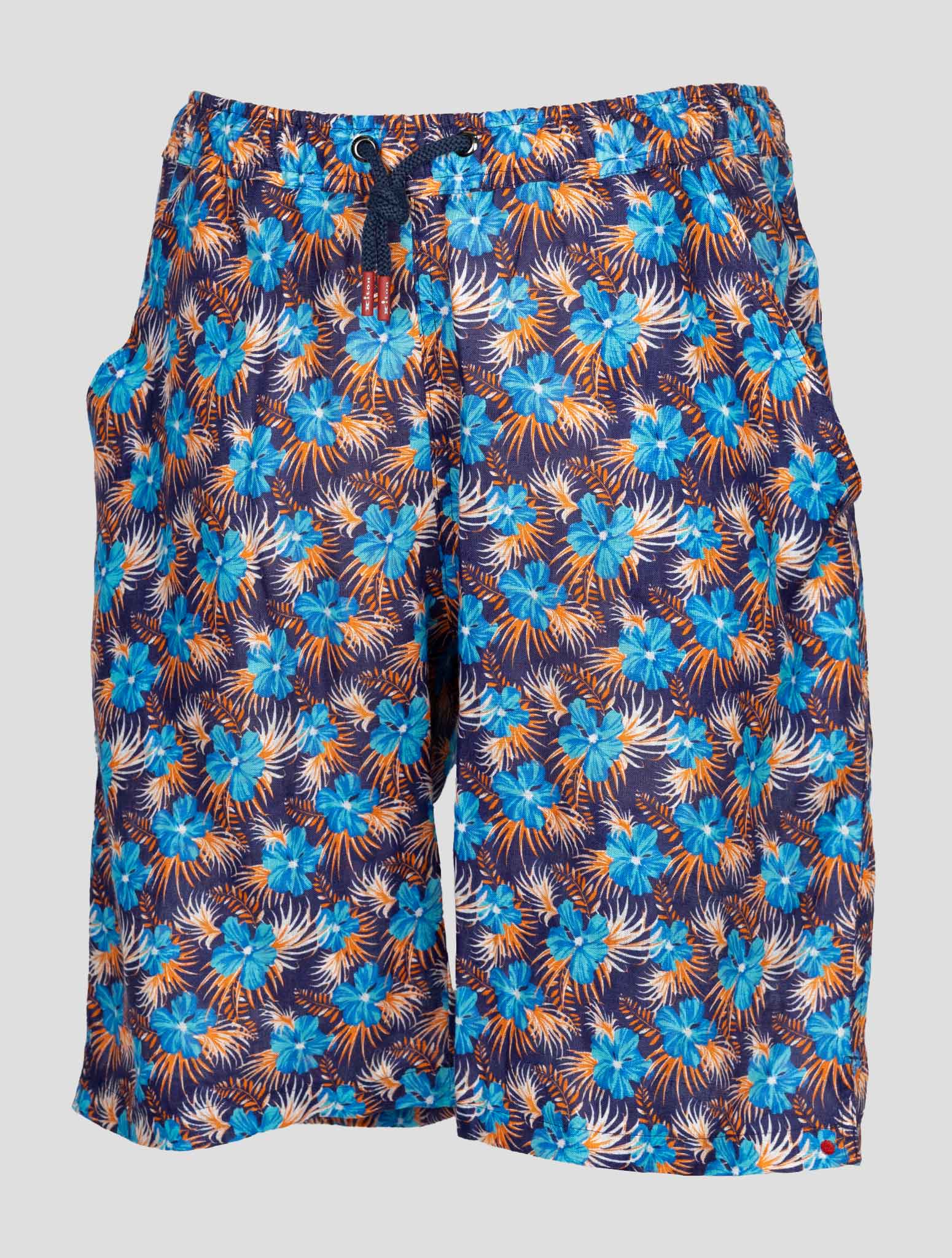 Kiton Multicolor Linen Short Pants KJY43