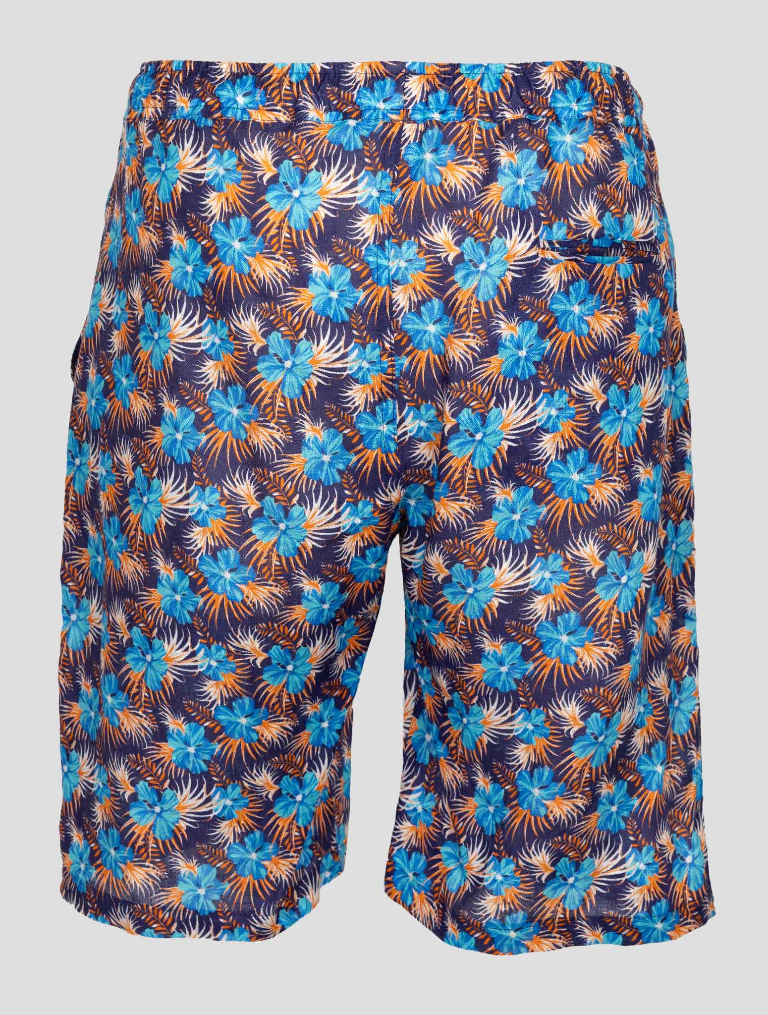 Kiton Multicolor Linen Short Pants KJY43