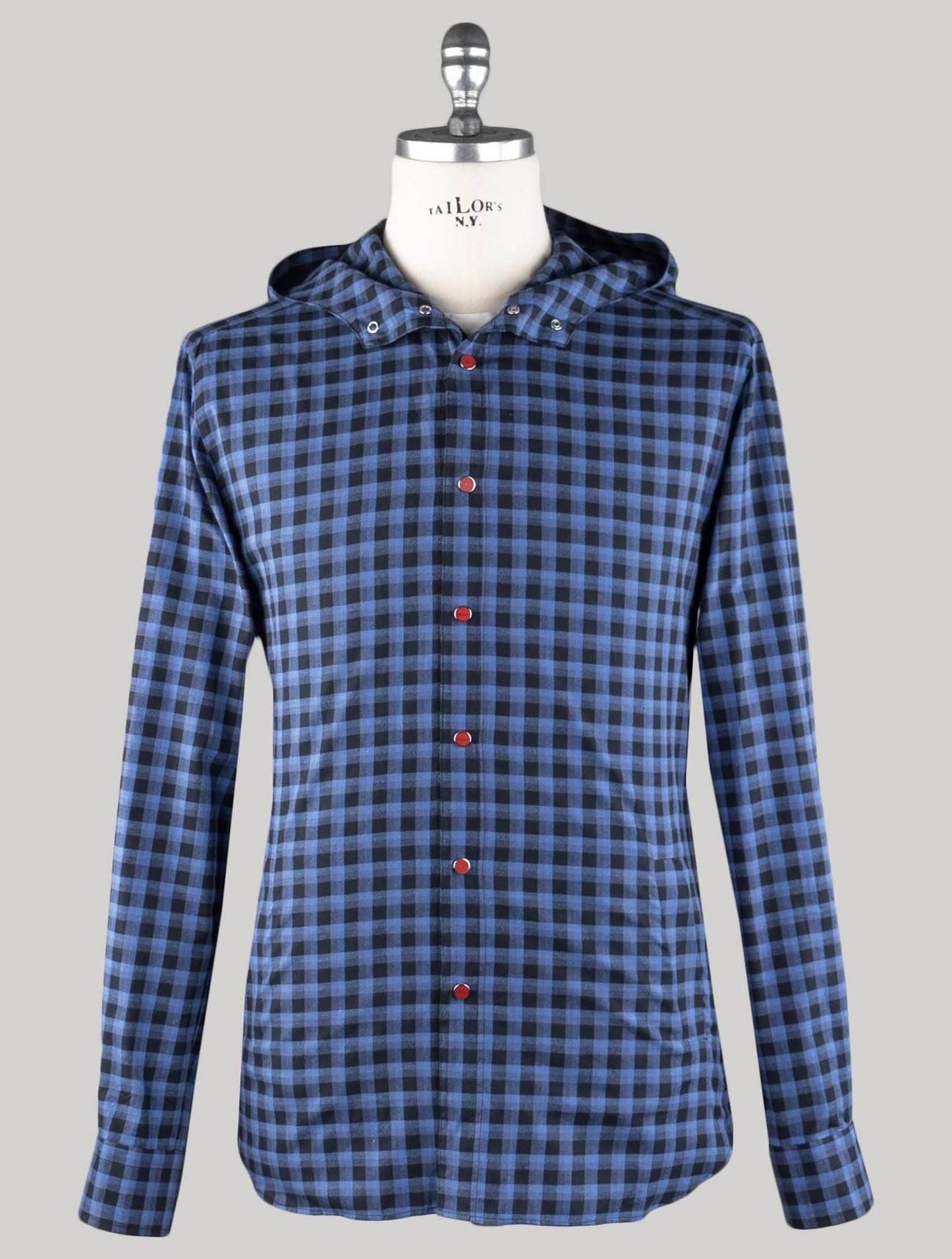 Kiton Blue Cotton Shirt Mariano