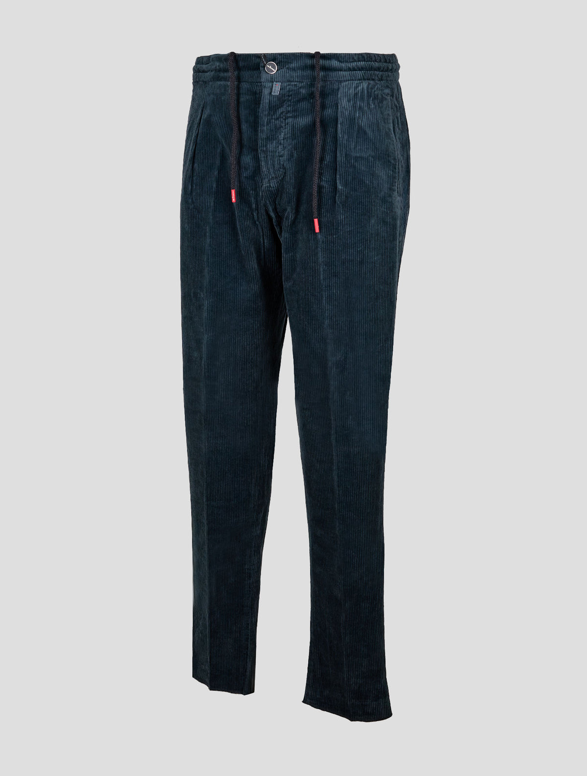 Kiton Petrol Green Cotton Cashmere Ea Velvet Pants