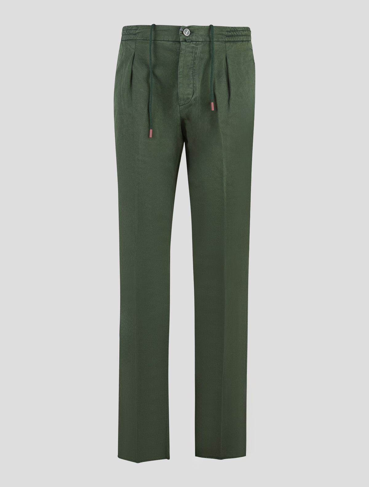 Kiton Green Lyocell Cotton Ea Pants