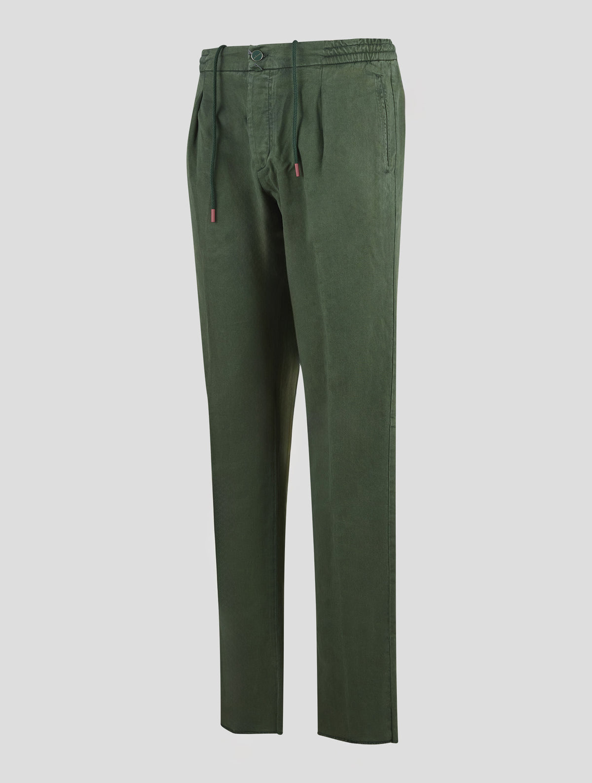 Kiton Green Lyocell Cotton Ea Pants