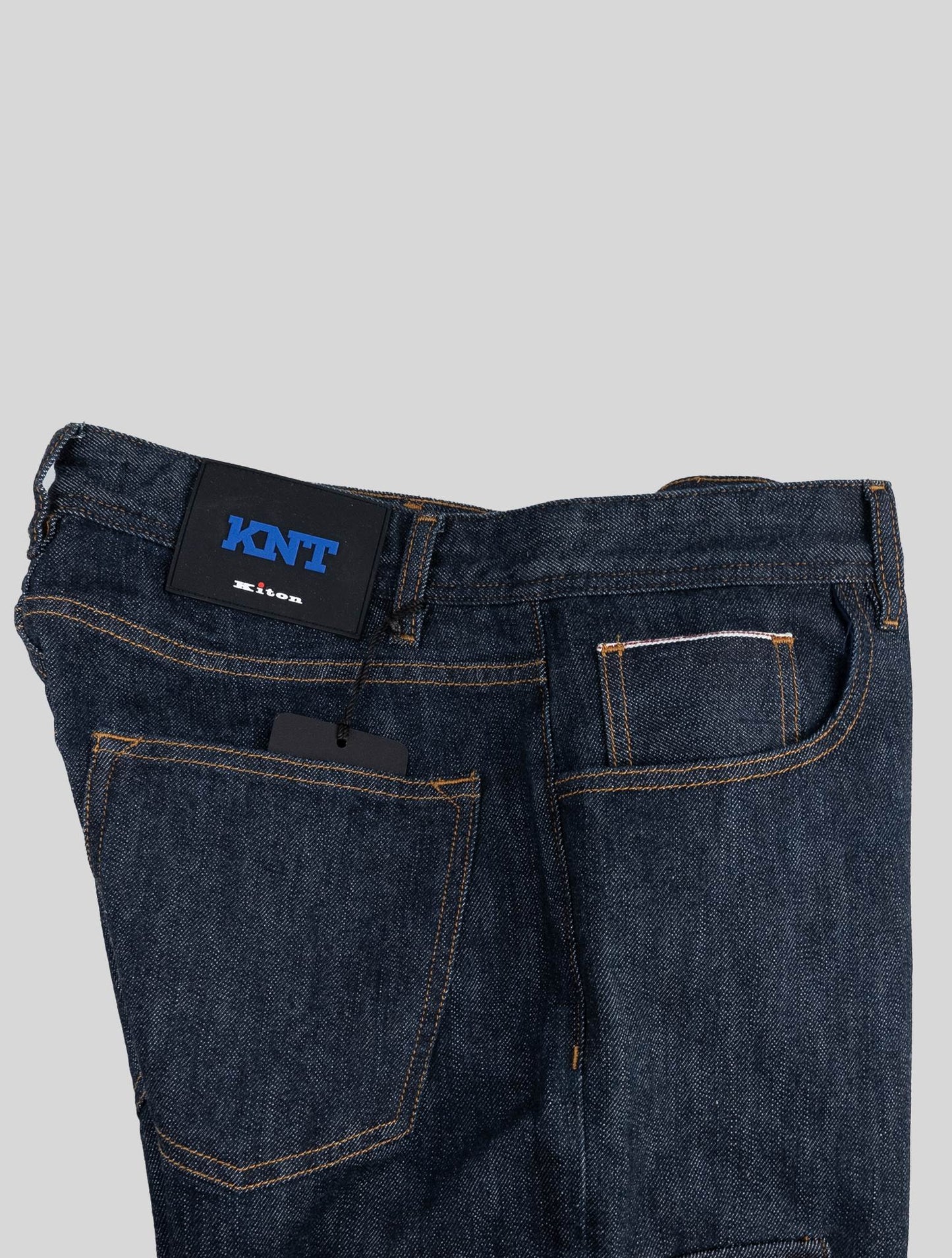 KNT Kiton Синие хлопковые джинсы Pe Cargo
