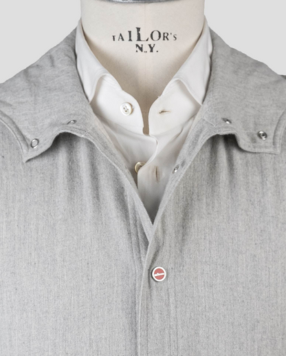 Kiton Gray Cotton Shirt Mariano