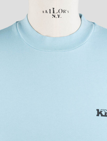 KNT Kiton Light Blue Cotton T-Shirt