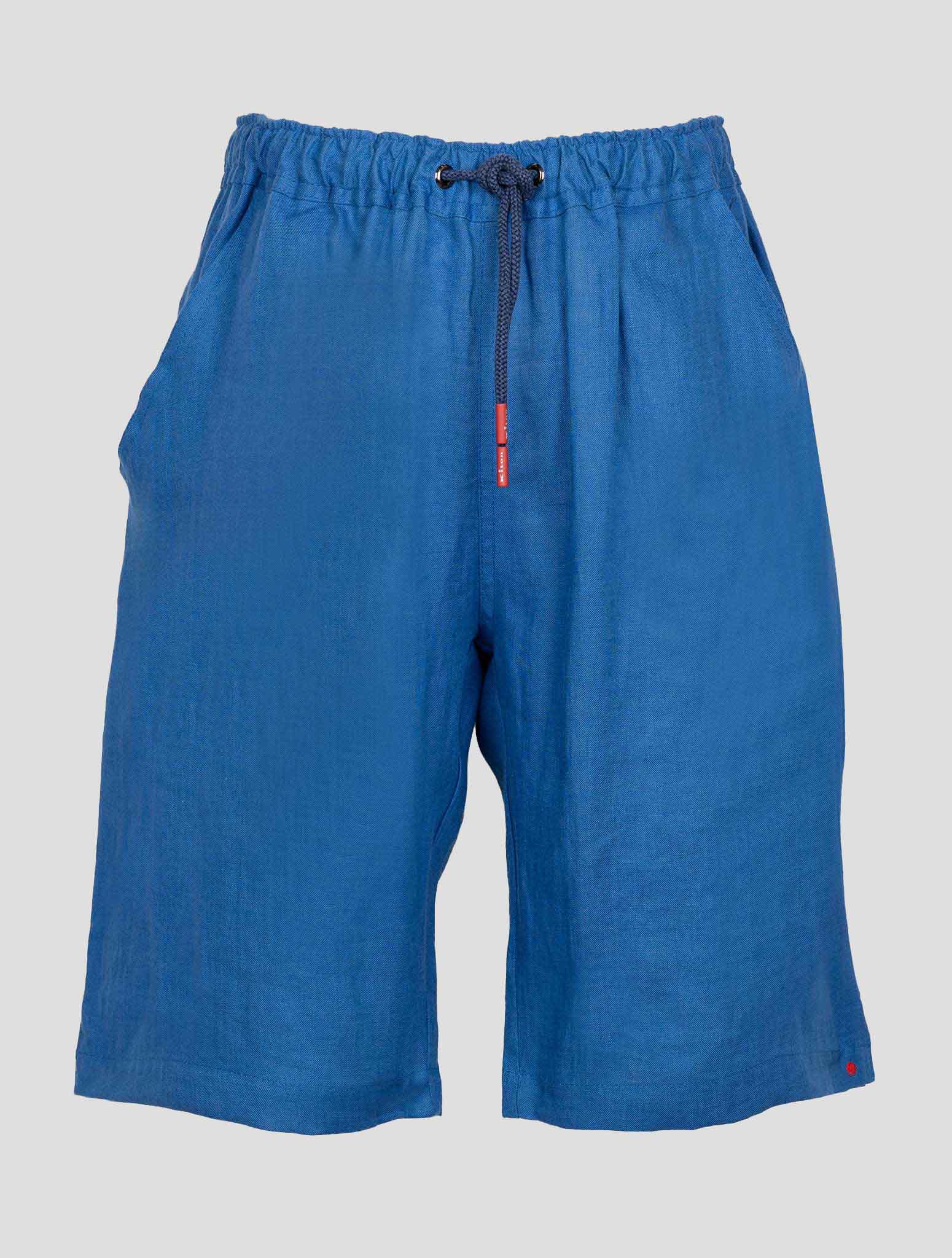 Kiton Blue Linen Short Pants