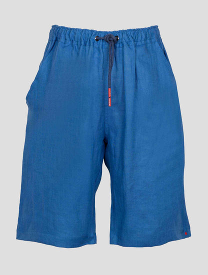 Kiton Blue Linen Short Pants