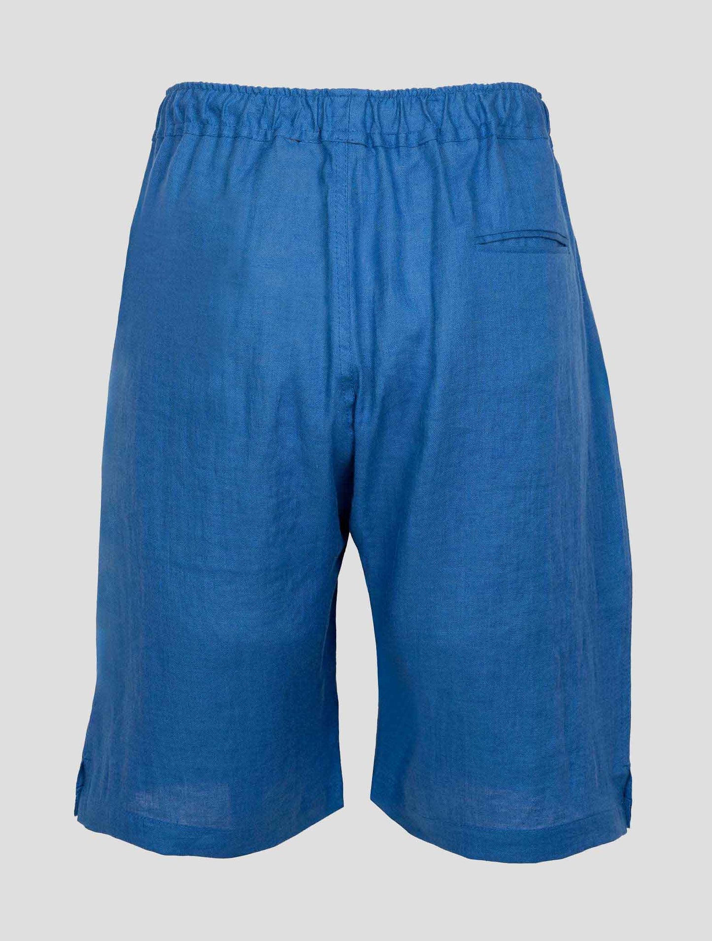 Kiton Blue Linen Short Pants
