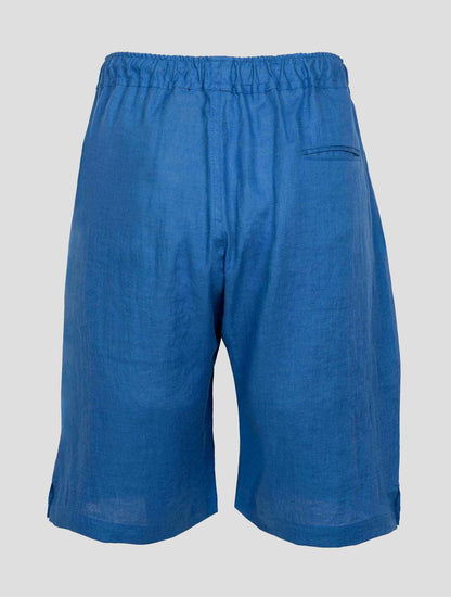 Kiton Blue Linen Short Pants