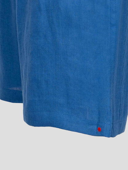 Kiton Blue Linen Short Pants