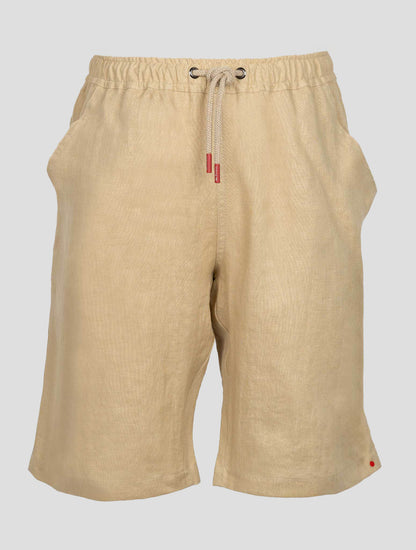 Kiton Beige Linen Short Pants