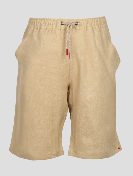 Kiton Beige Linen Short Pants