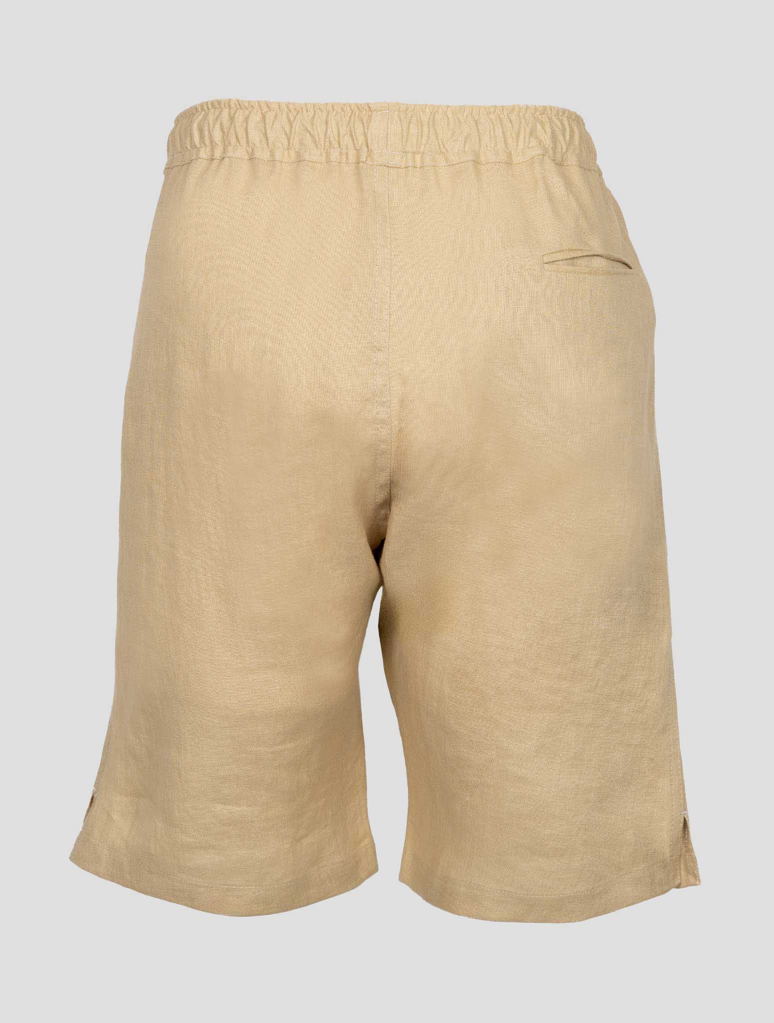 Kiton Beige Linen Short Pants