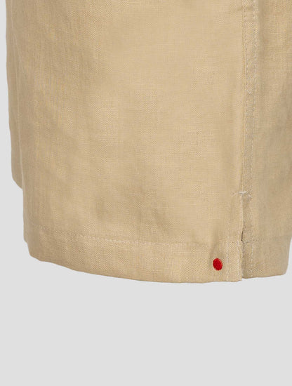 Kiton Beige Linen Short Pants