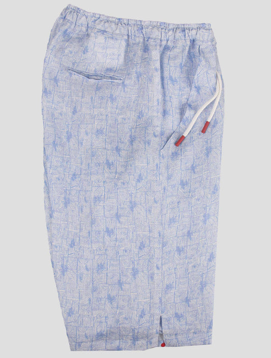 Pantalones cortos de lino azul marino de Kiton