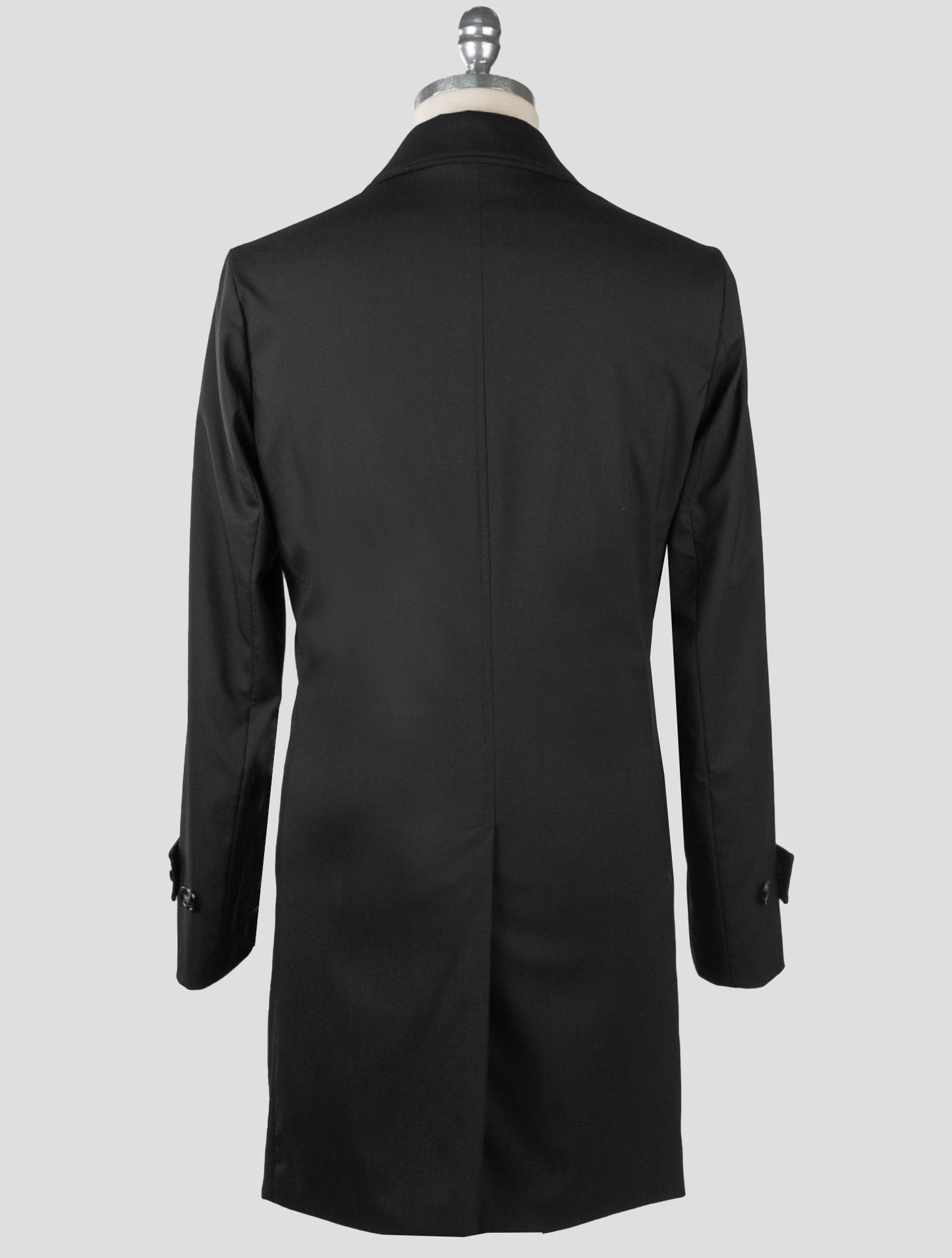 Kiton Black Virgin Wool Pa Ea Overcoat