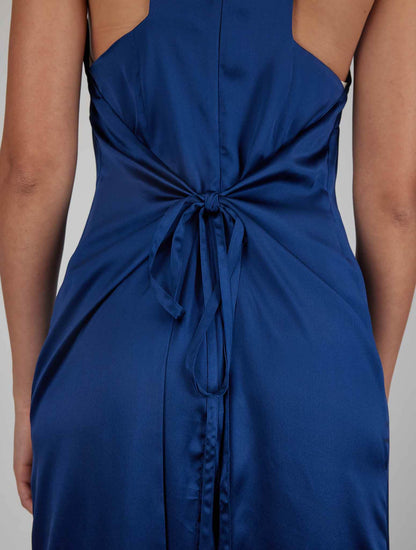 Kiton modré hedvábné šaty