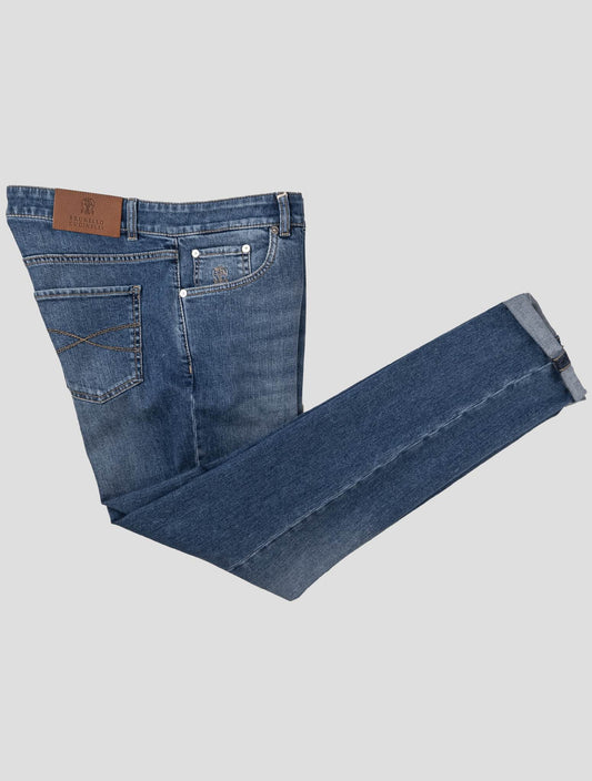 Brunello Cucinelli Blue Cotton Ea Jeans