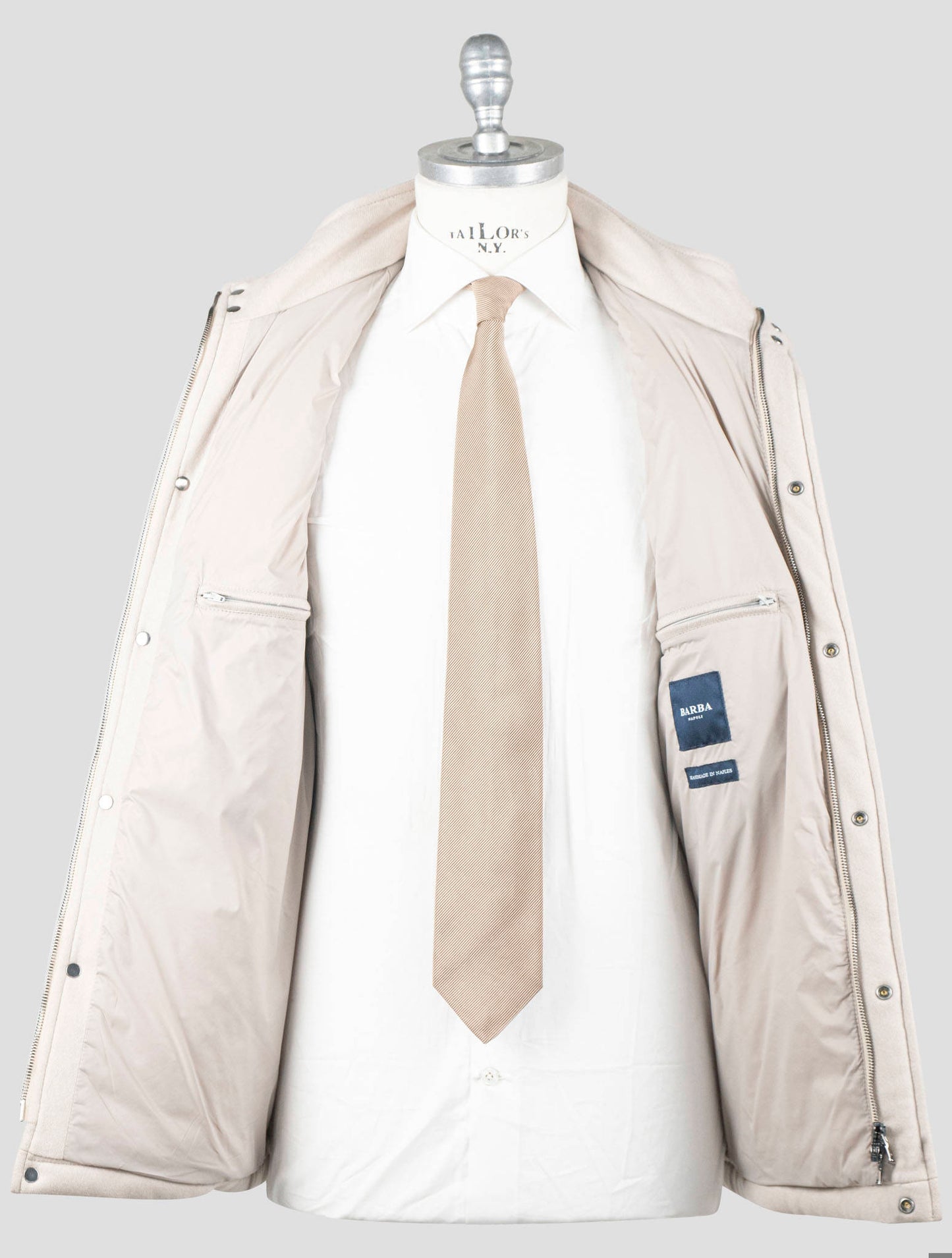 Manteau Ea en cachemire beige Barba Napoli