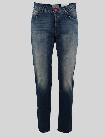 Marco Pescarolo blauwe katoenen Ea-jeans