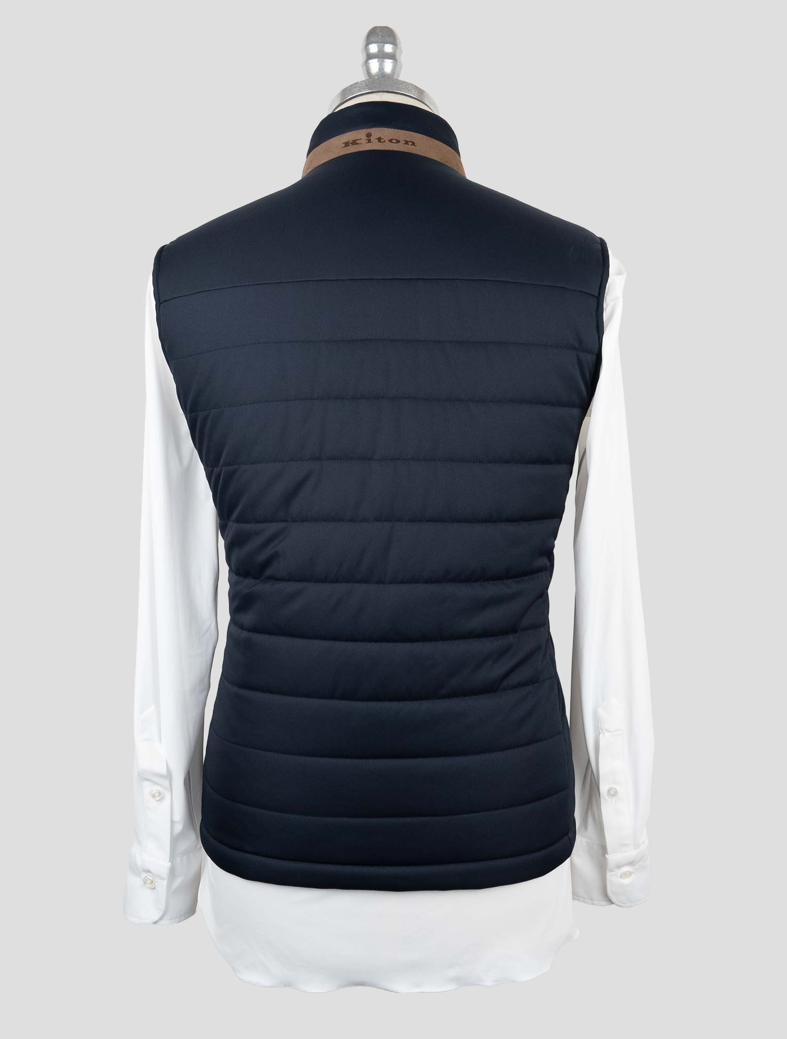 Kiton Blue Pl Gilet Coat