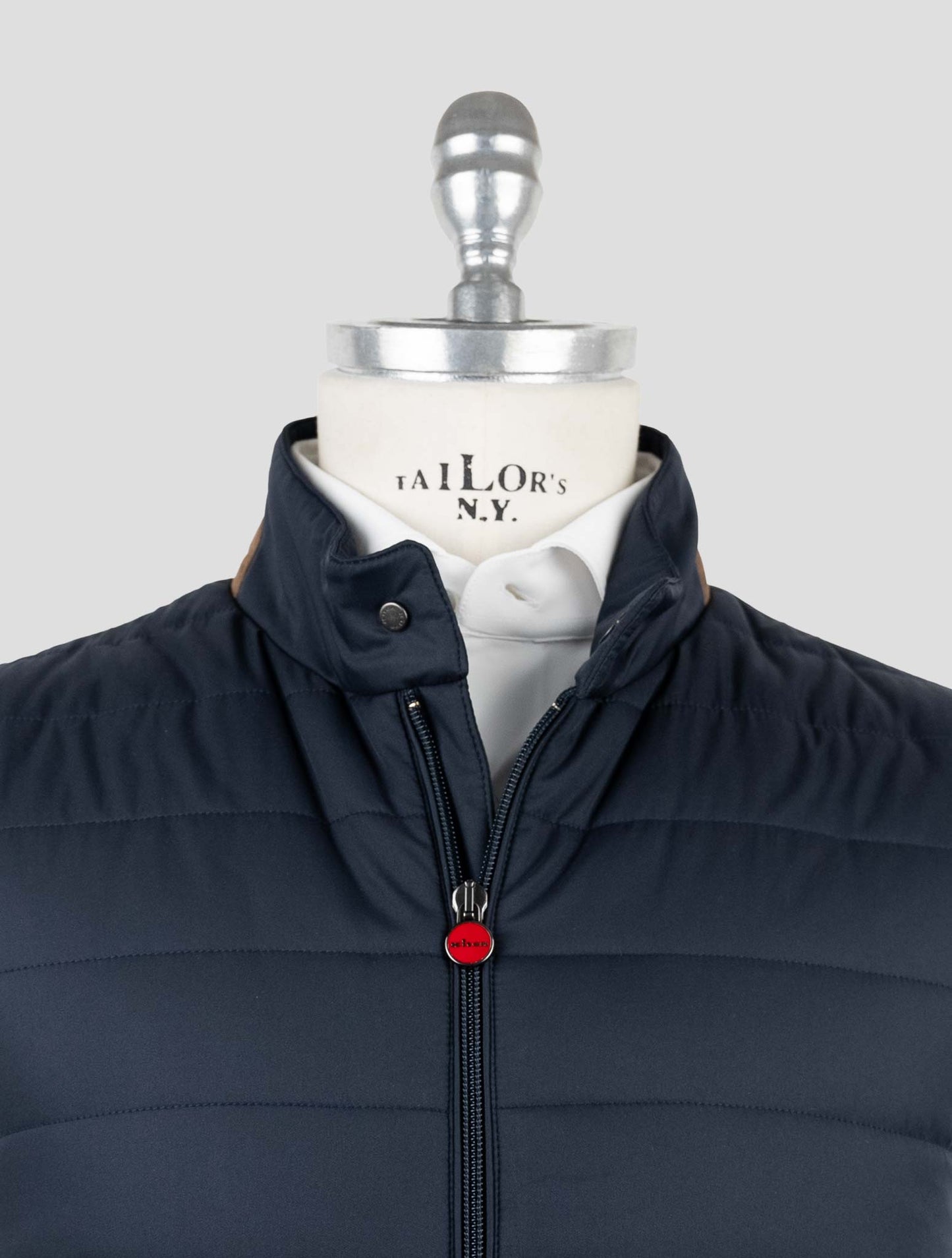 Kiton Blue Pl Gilet Coat