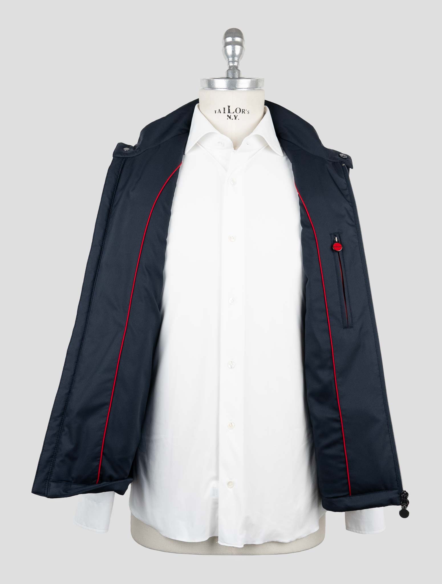 Kiton Blue Pl Gilet Coat