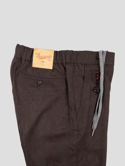 Marco Pescarolo Dark Brown Virgin Wool Cashmere Ea Pants